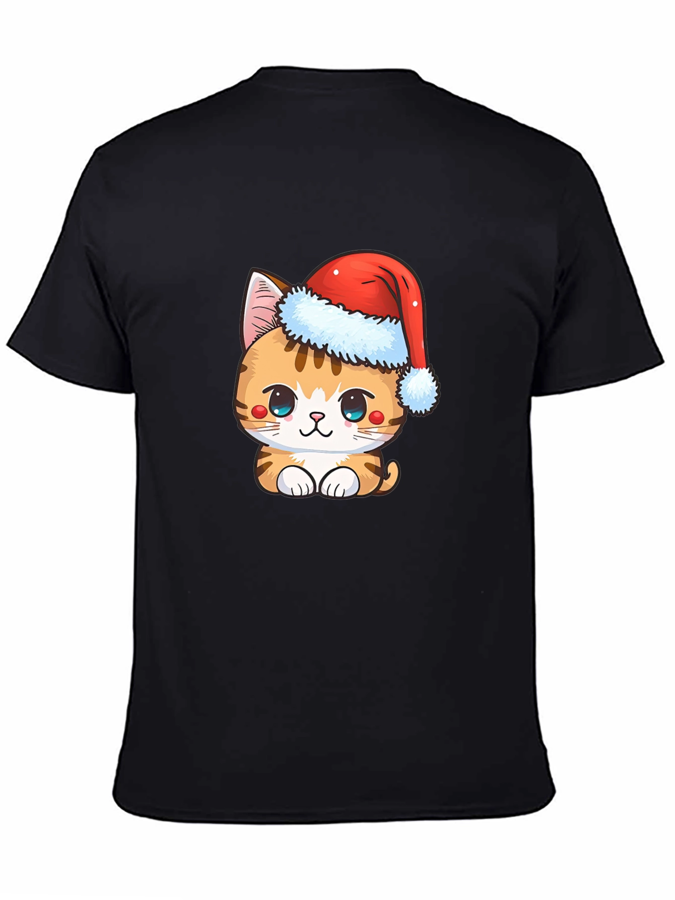 Cute Christmas Cat T-Shirt - Holiday Apparel