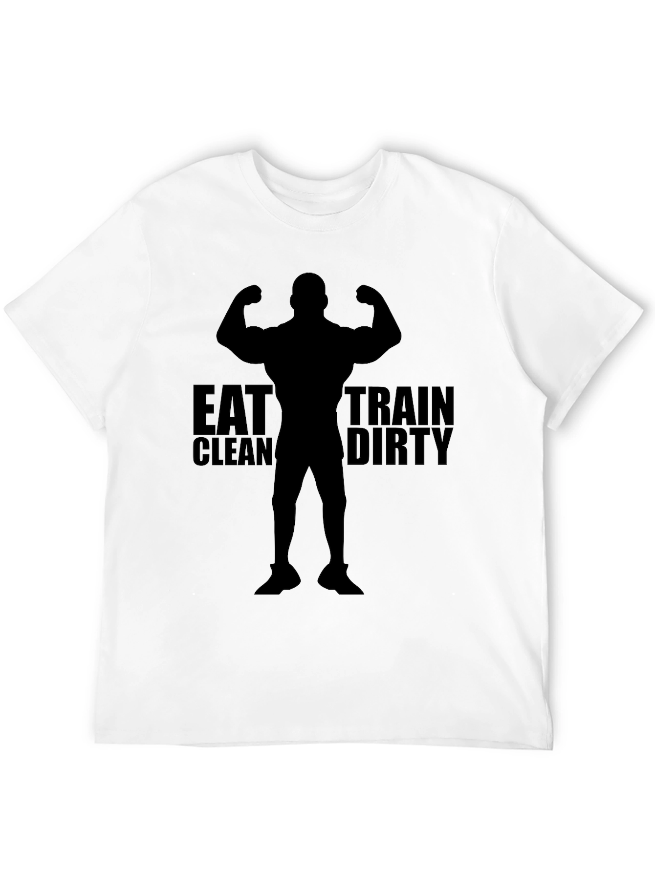 Eat Clean Train Dirty Black T-Shirt Gym Bodybuilding