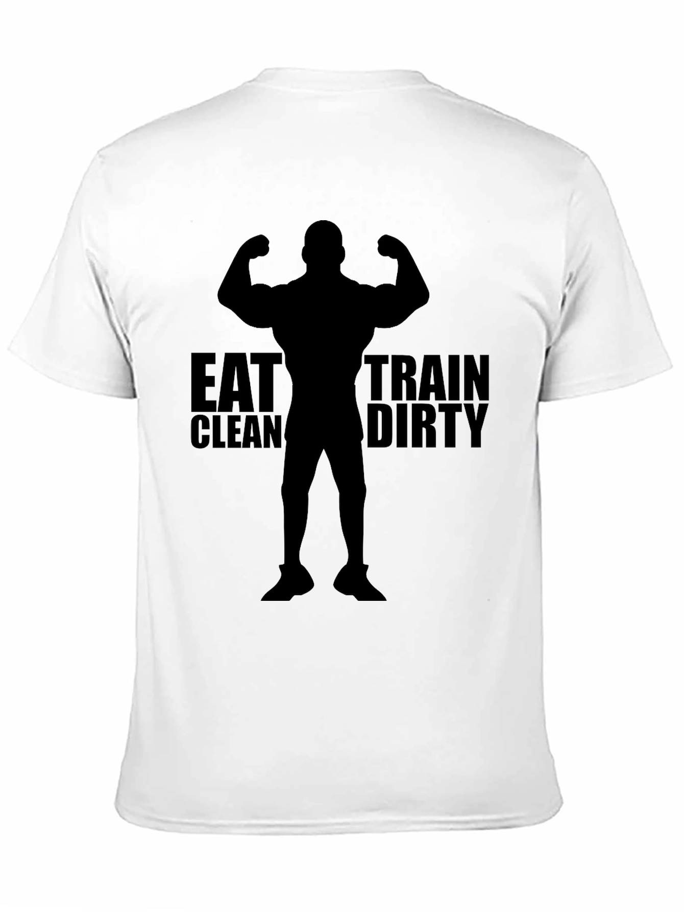 Eat Clean Train Dirty Black T-Shirt Gym Bodybuilding