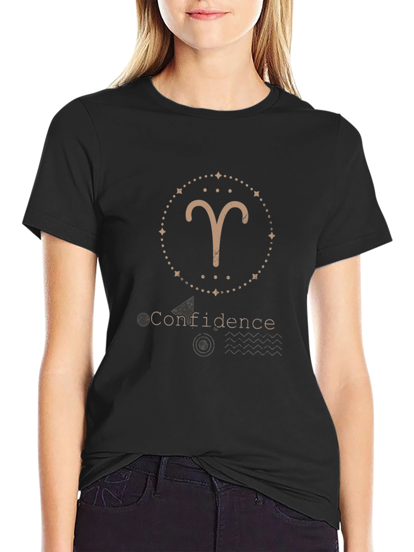 Aries Zodiac Confidence Graphic T-Shirt