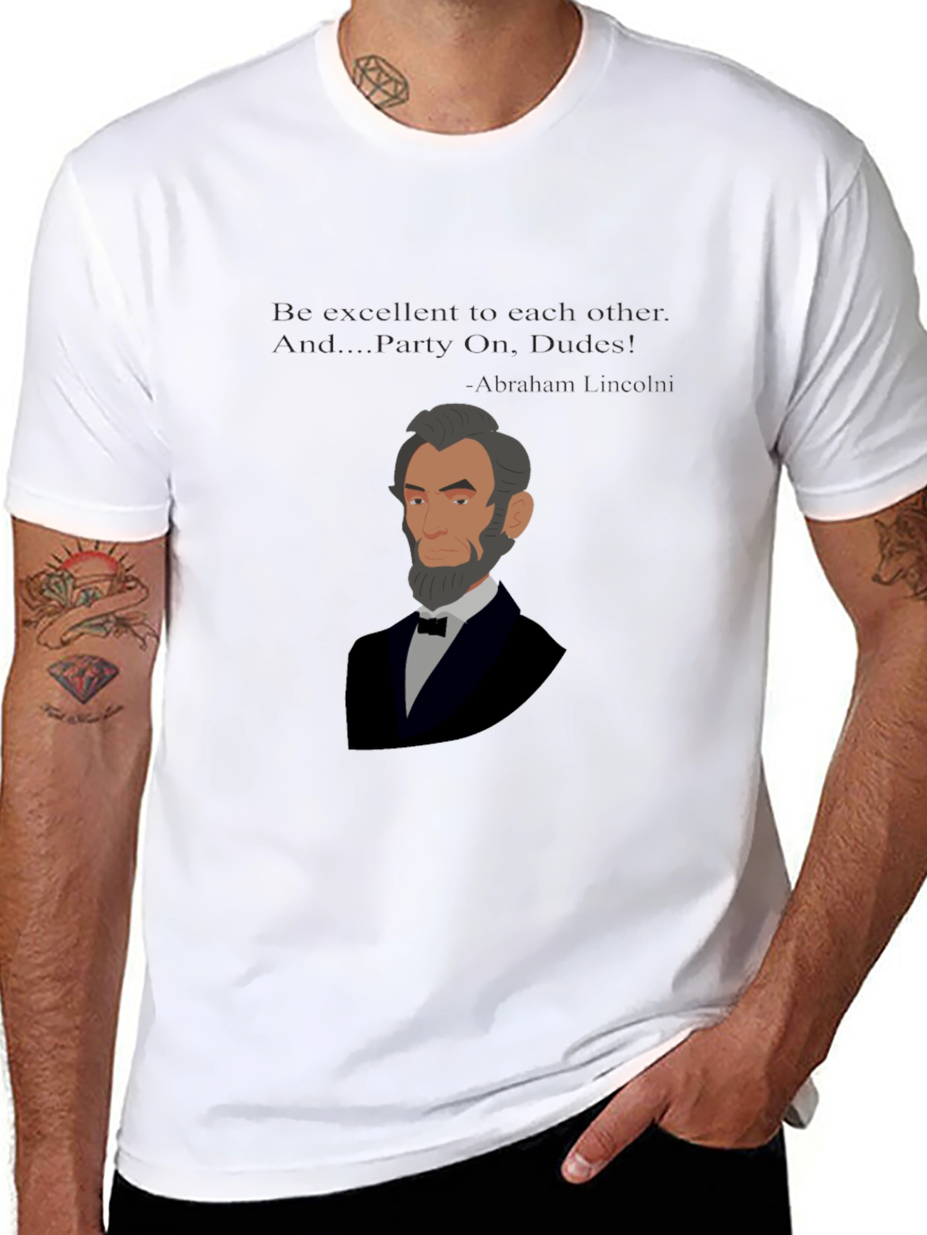Abraham Lincoln Party On Dudes T-Shirt