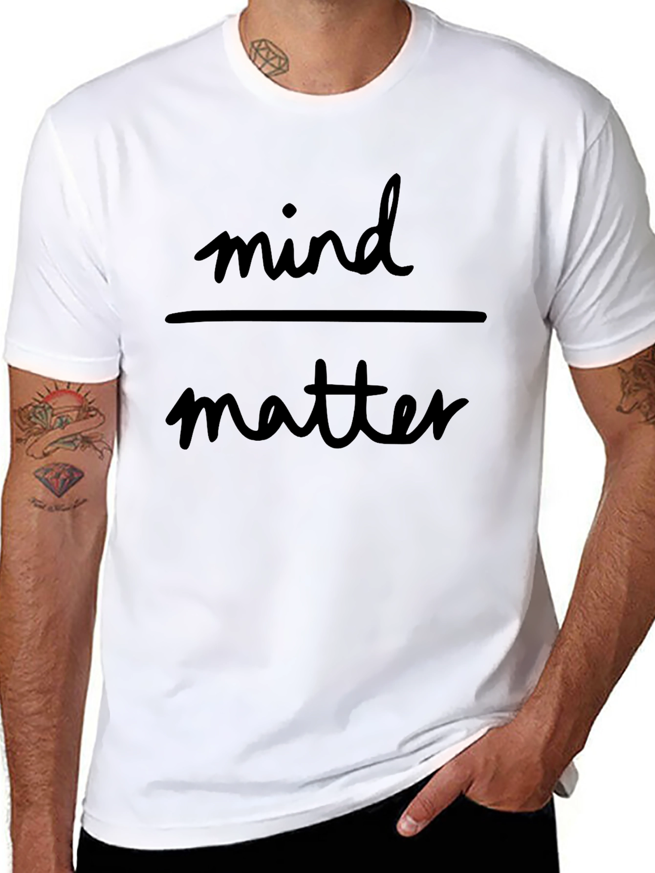 Mind Over Matter Graphic Tee - Black Cotton T-Shirt