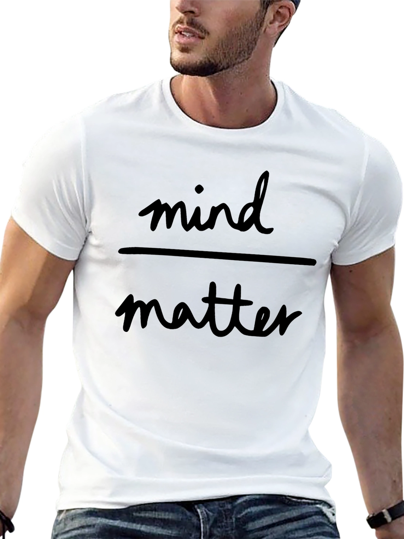 Mind Over Matter Graphic Tee - Black Cotton T-Shirt