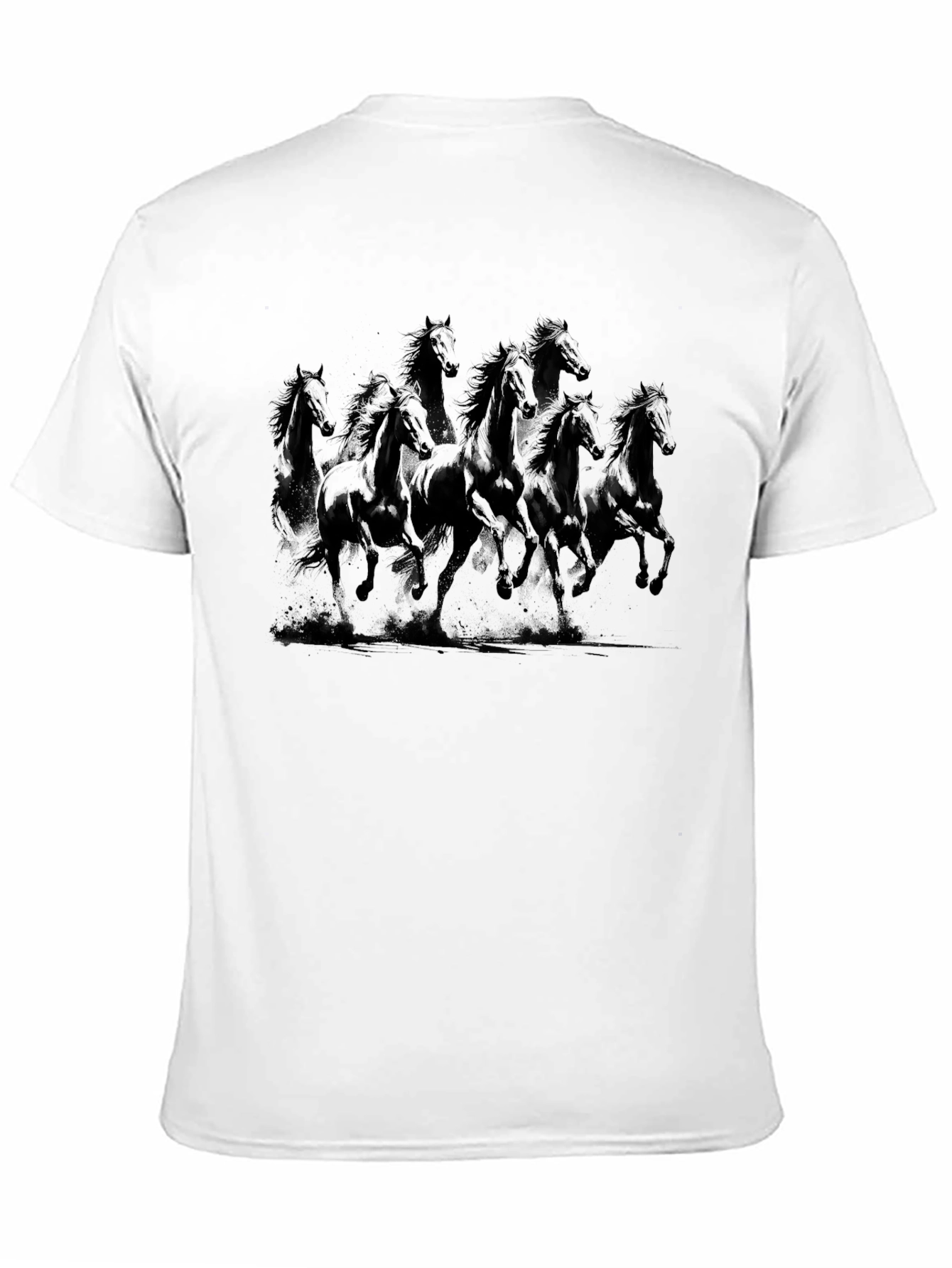 Black Horse Graphic Tee - Stylish Mens T-Shirt