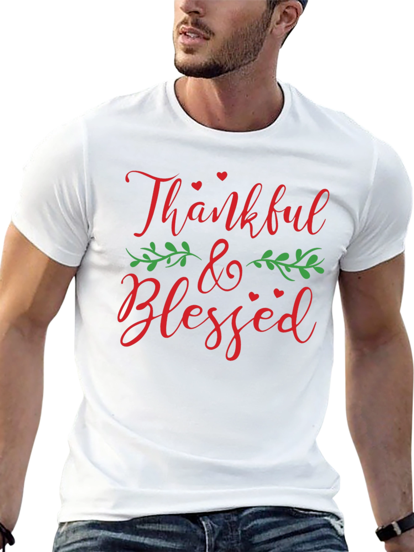Thankful & Blessed Graphic T-Shirt