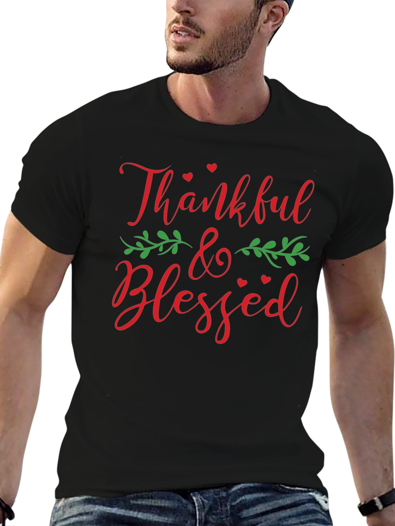 Thankful & Blessed Graphic T-Shirt