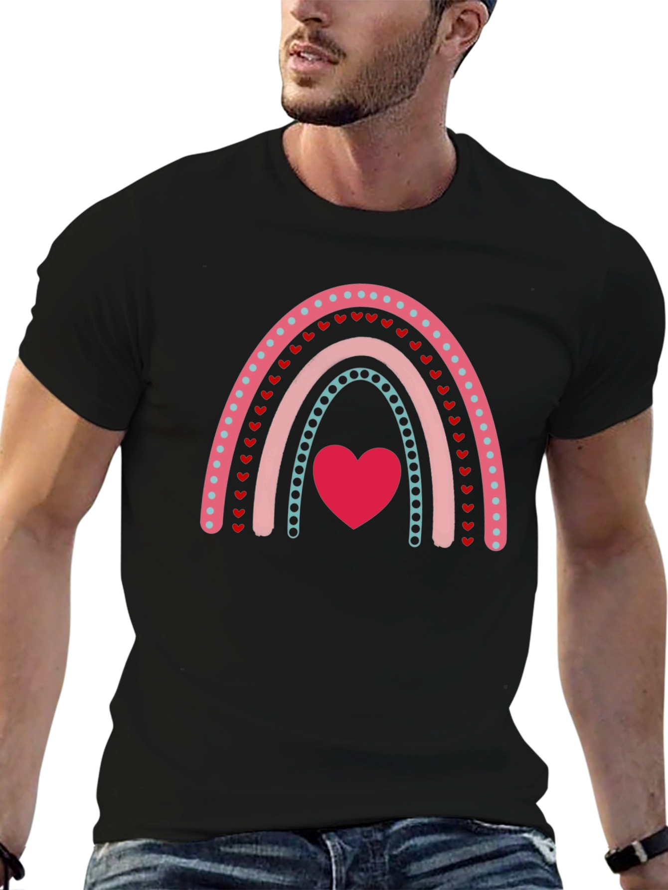 Heart Rainbow Graphic Tee