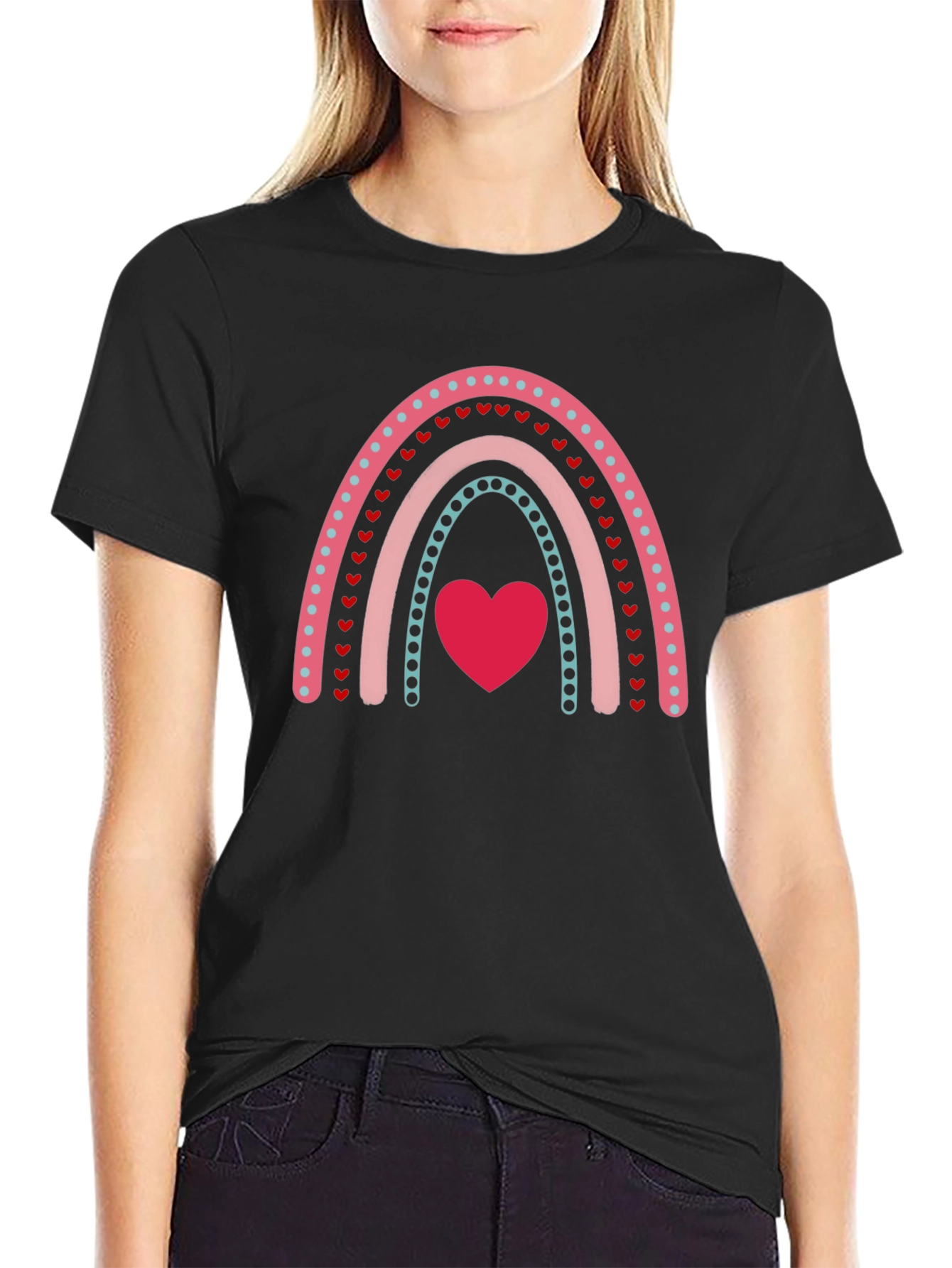 Heart Rainbow Graphic Tee