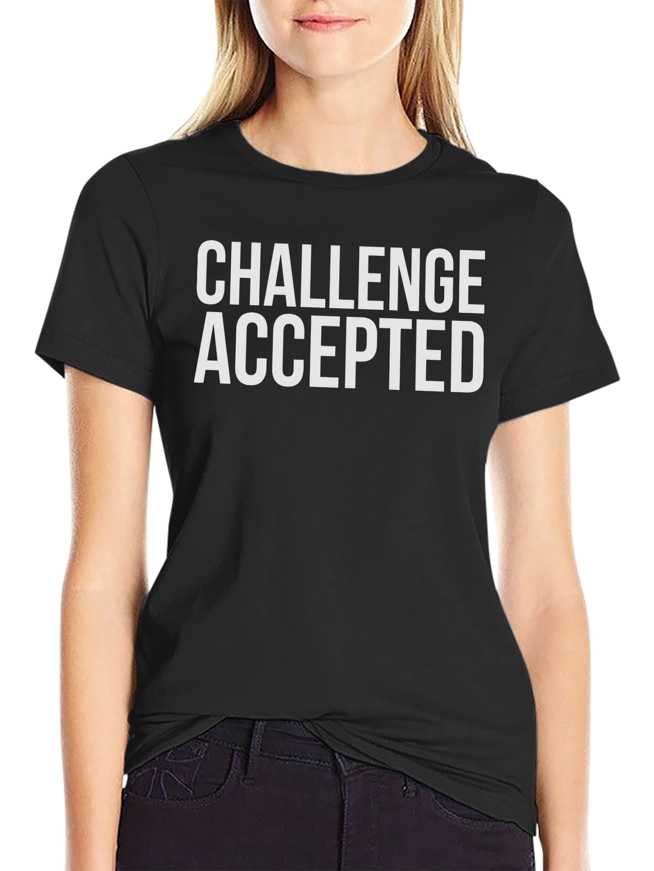 Challenge Accepted Graphic T-Shirt - Bold Statement Tee