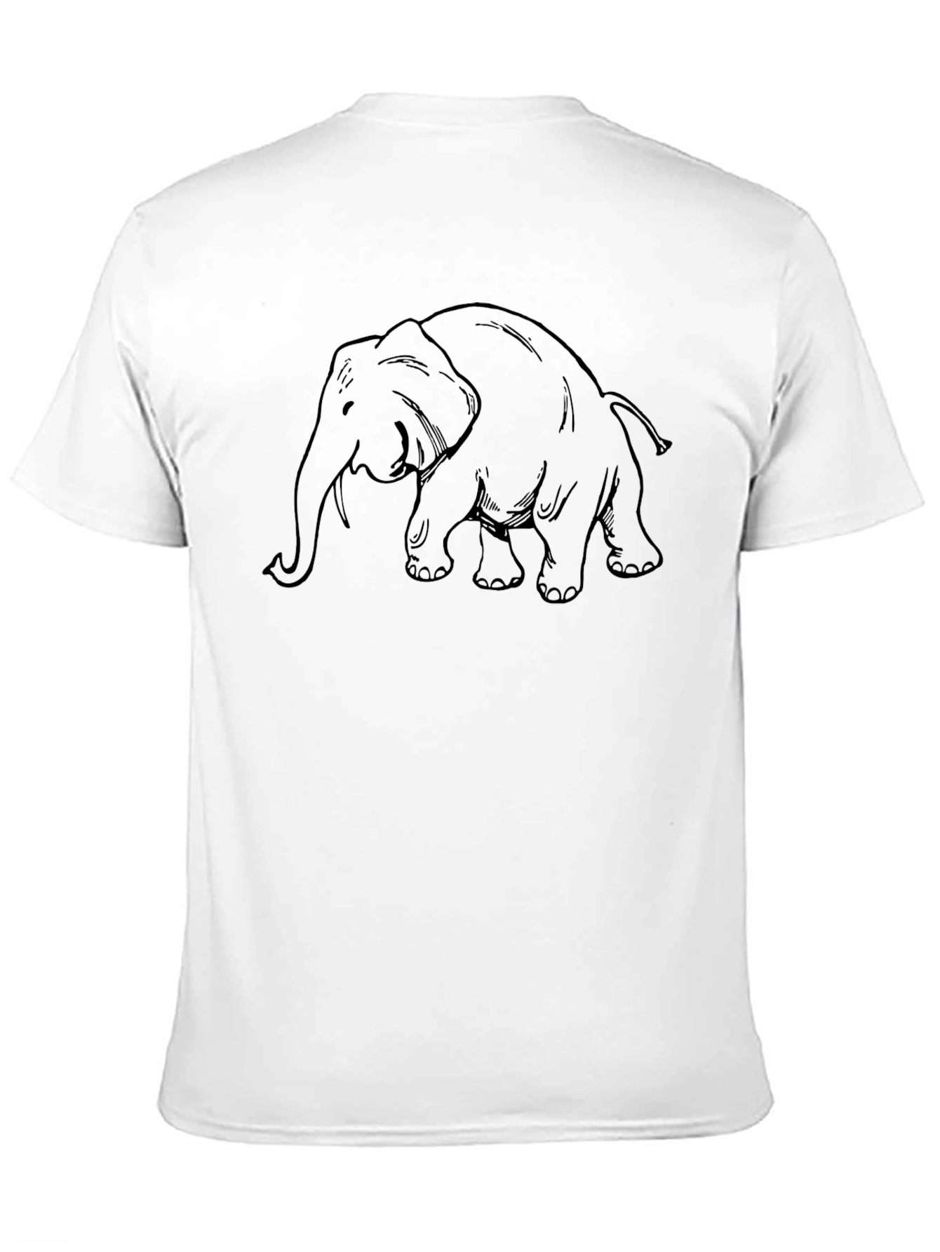 Elephant Graphic Tee - Black Casual T-Shirt