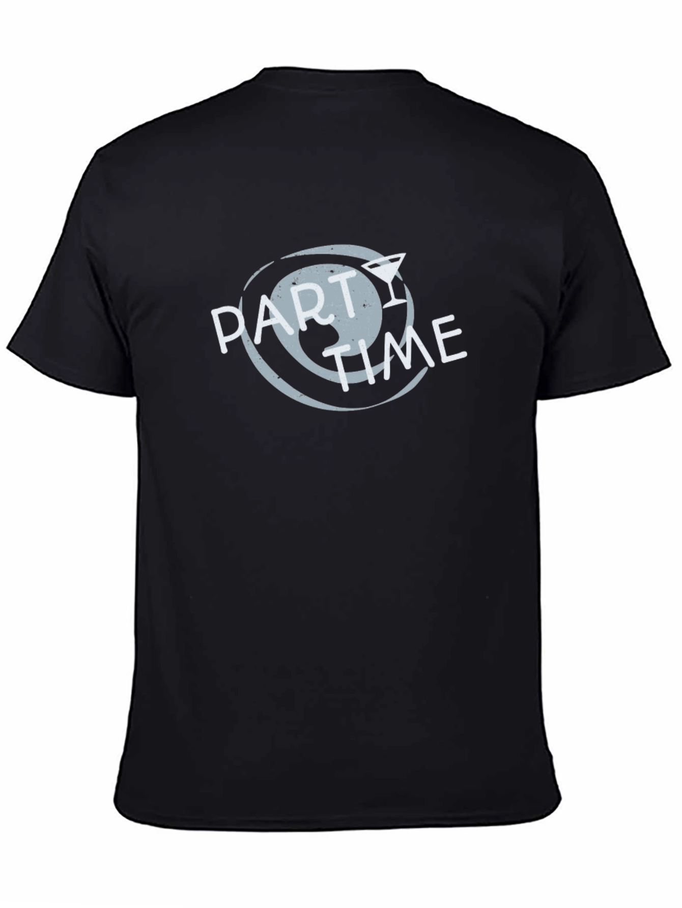 Party Time Graphic Tee - Black Crew Neck