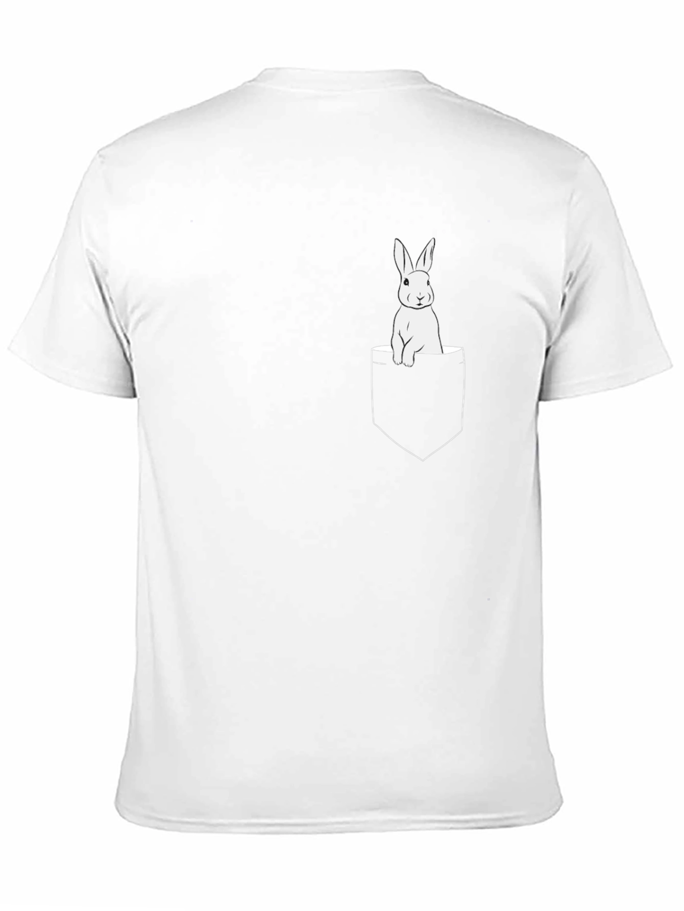 Pocket Bunny Graphic T-Shirt - Black