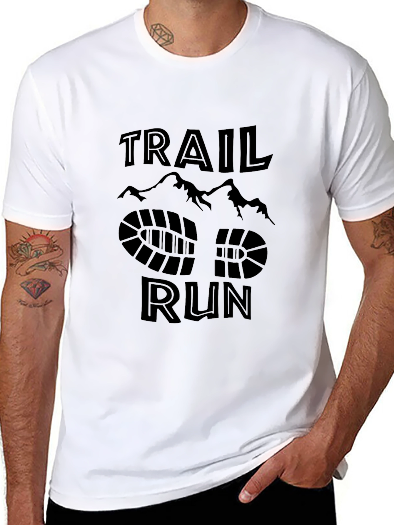 Trail Run Graphic Tee - Black