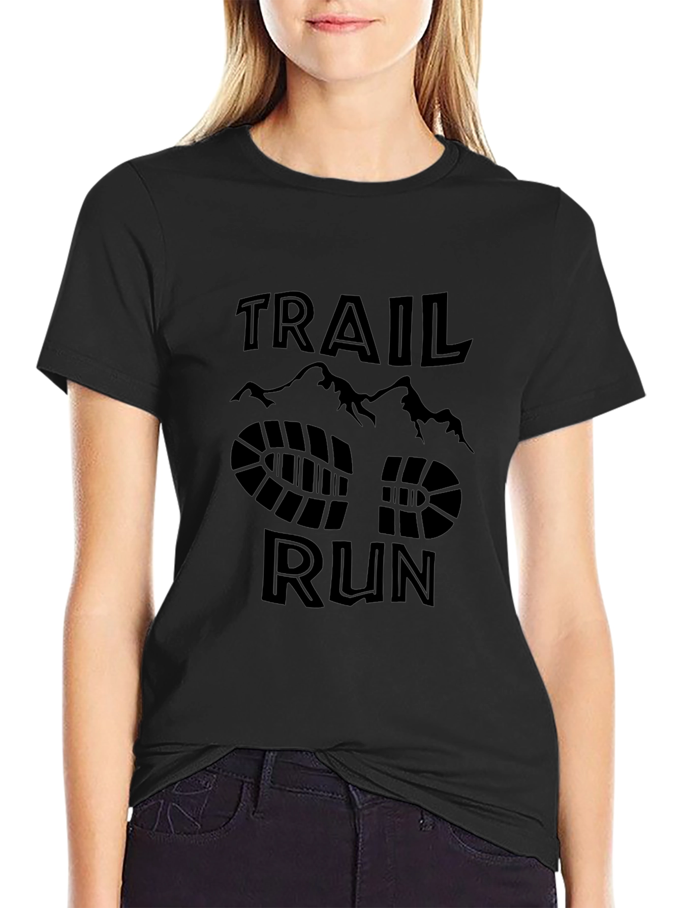Trail Run Graphic Tee - Black