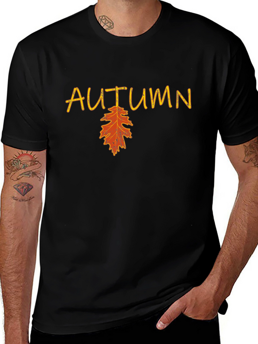 Autumn Leaf Graphic Black Tee