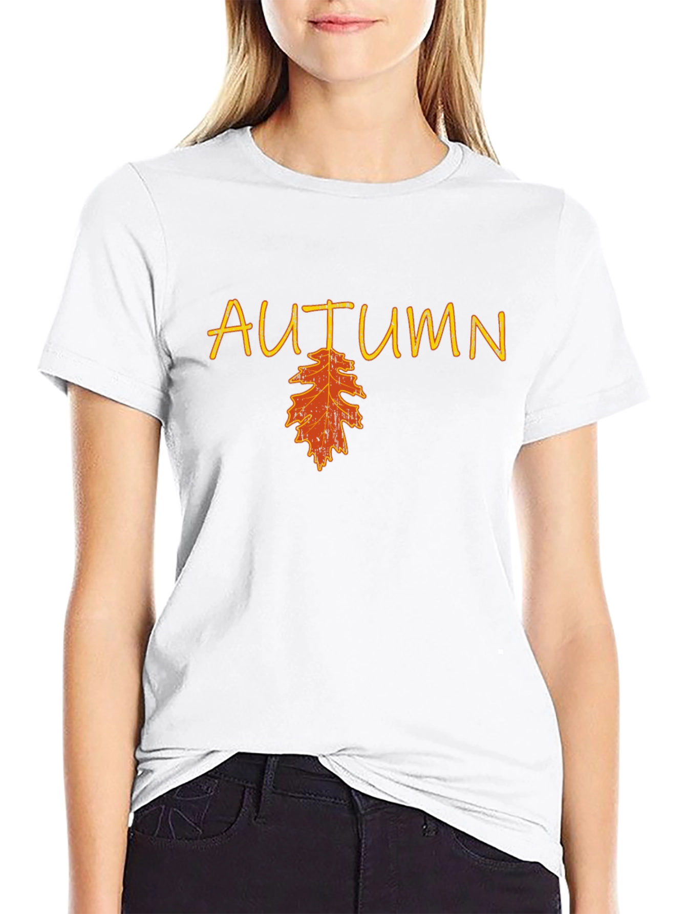 Autumn Leaf Graphic Black Tee
