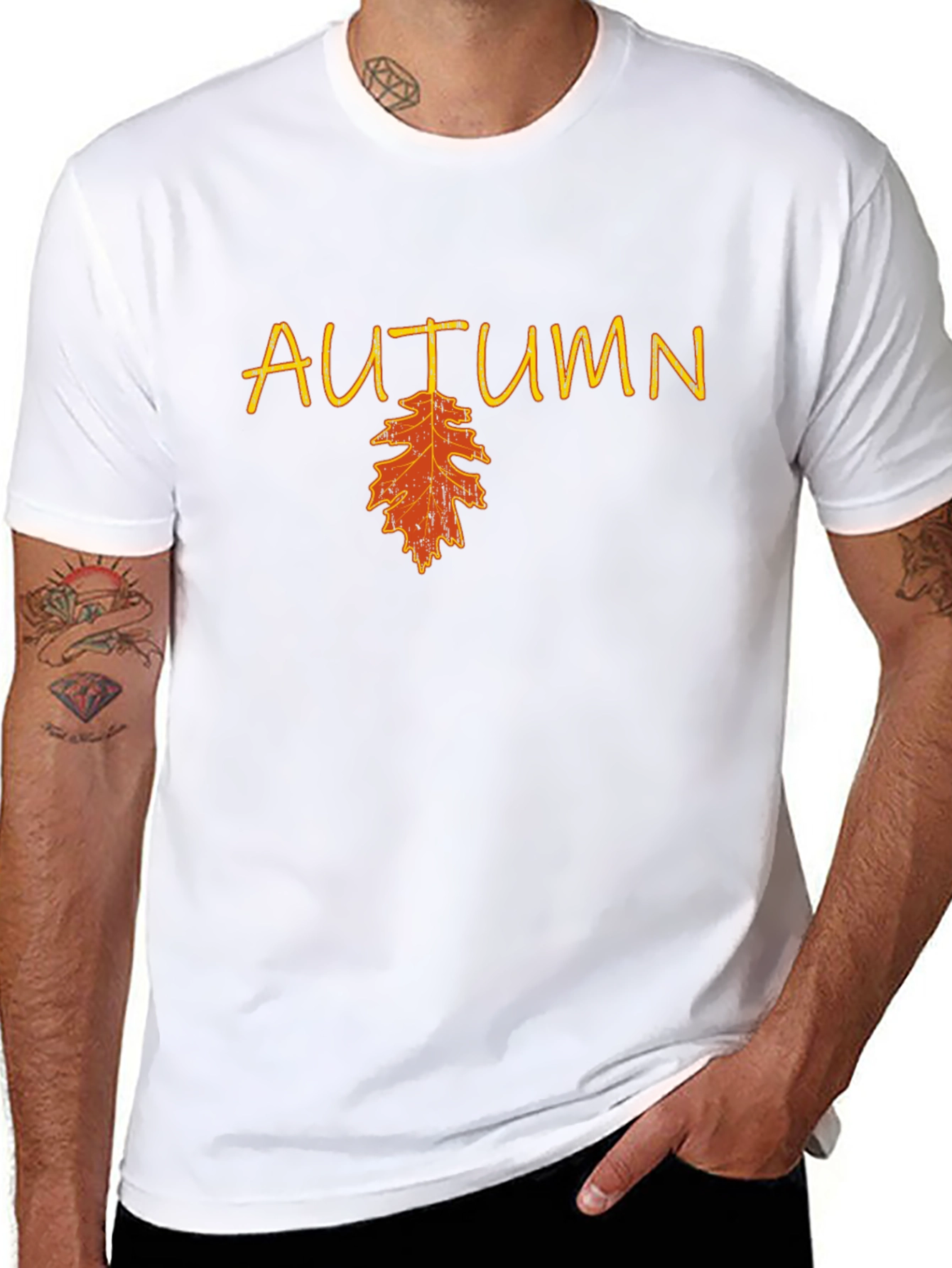 Autumn Leaf Graphic Black Tee