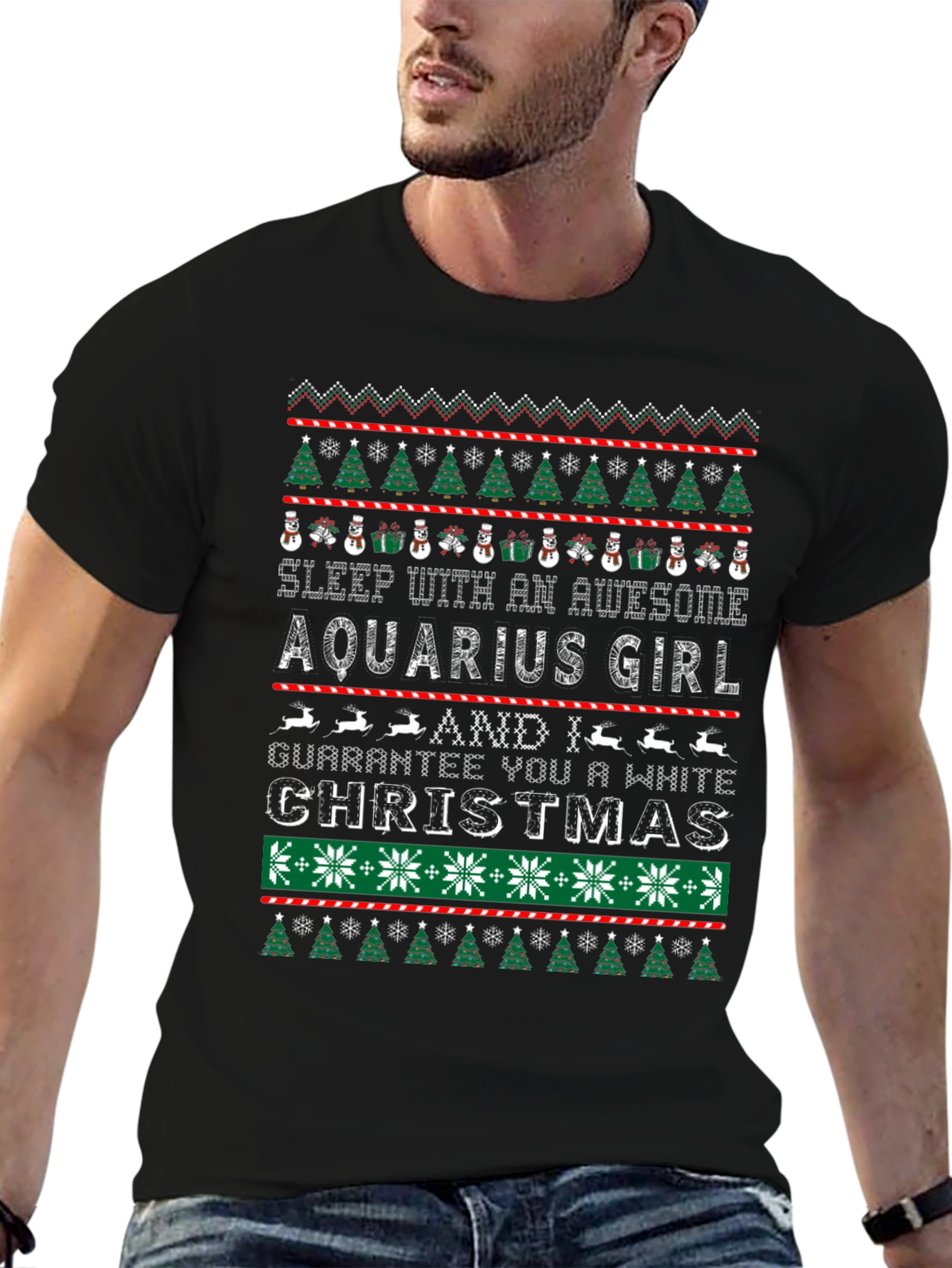 Aquarius Girl Ugly Christmas T-Shirt