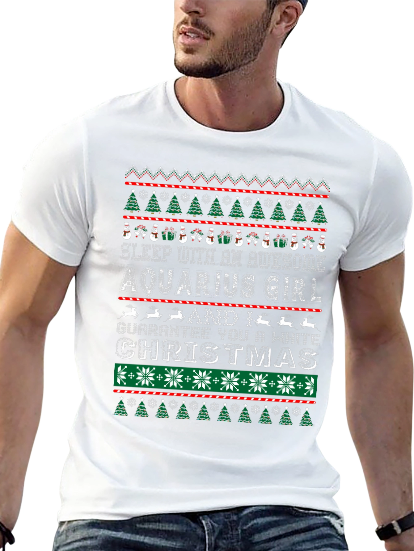 Aquarius Girl Ugly Christmas T-Shirt