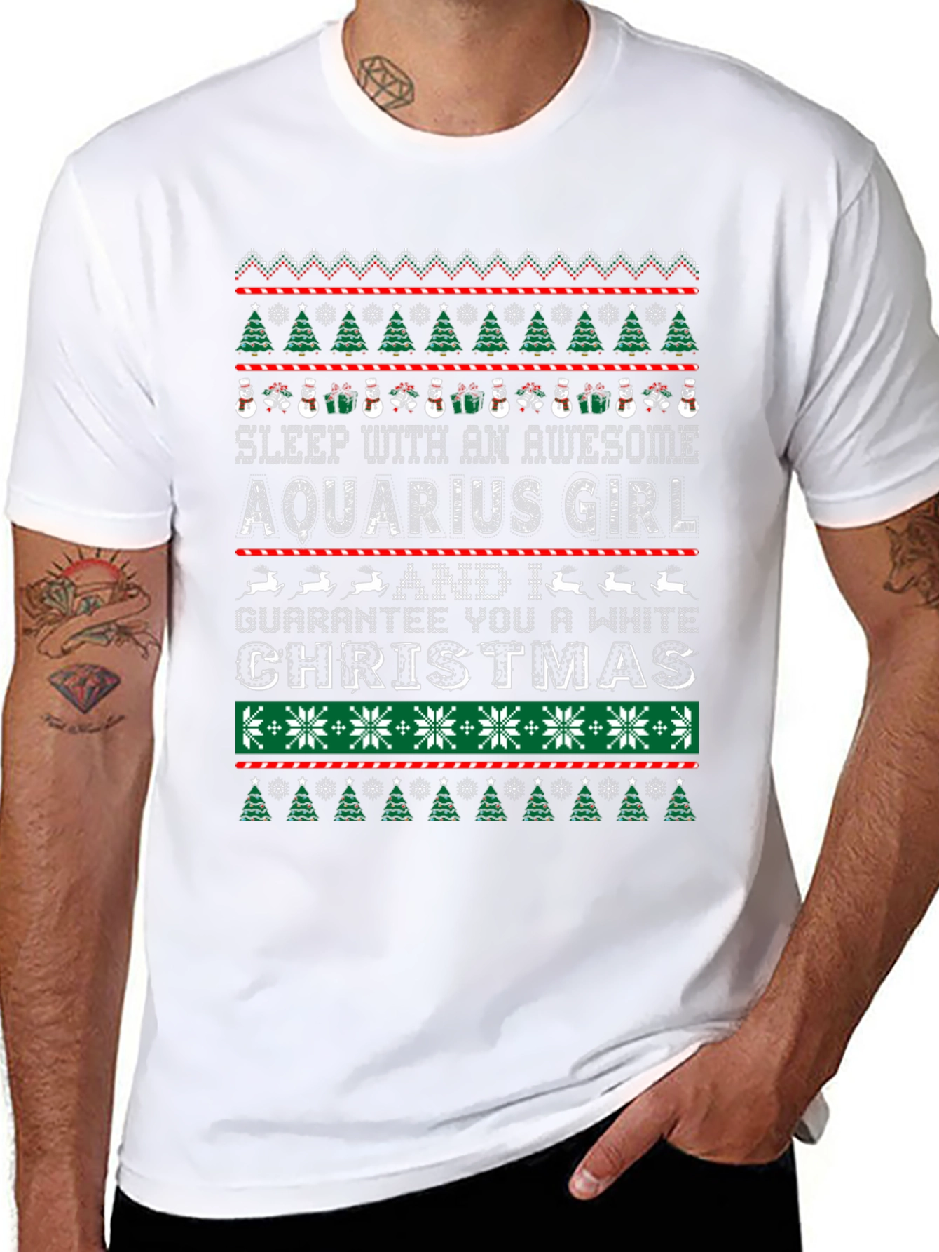Aquarius Girl Ugly Christmas T-Shirt