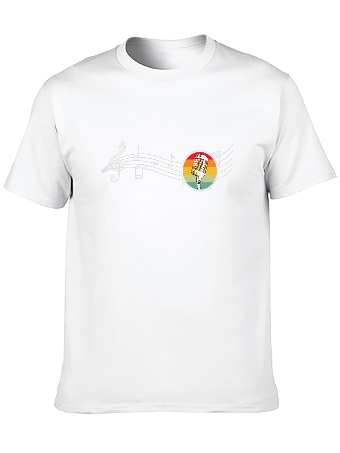 Retro Microphone Music T-Shirt