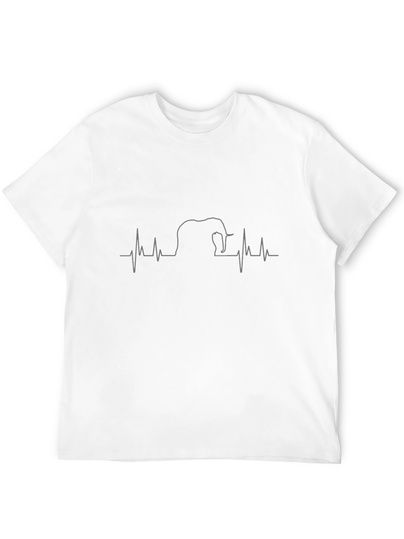 Elephant Heartbeat Tee - Black Graphic T-Shirt