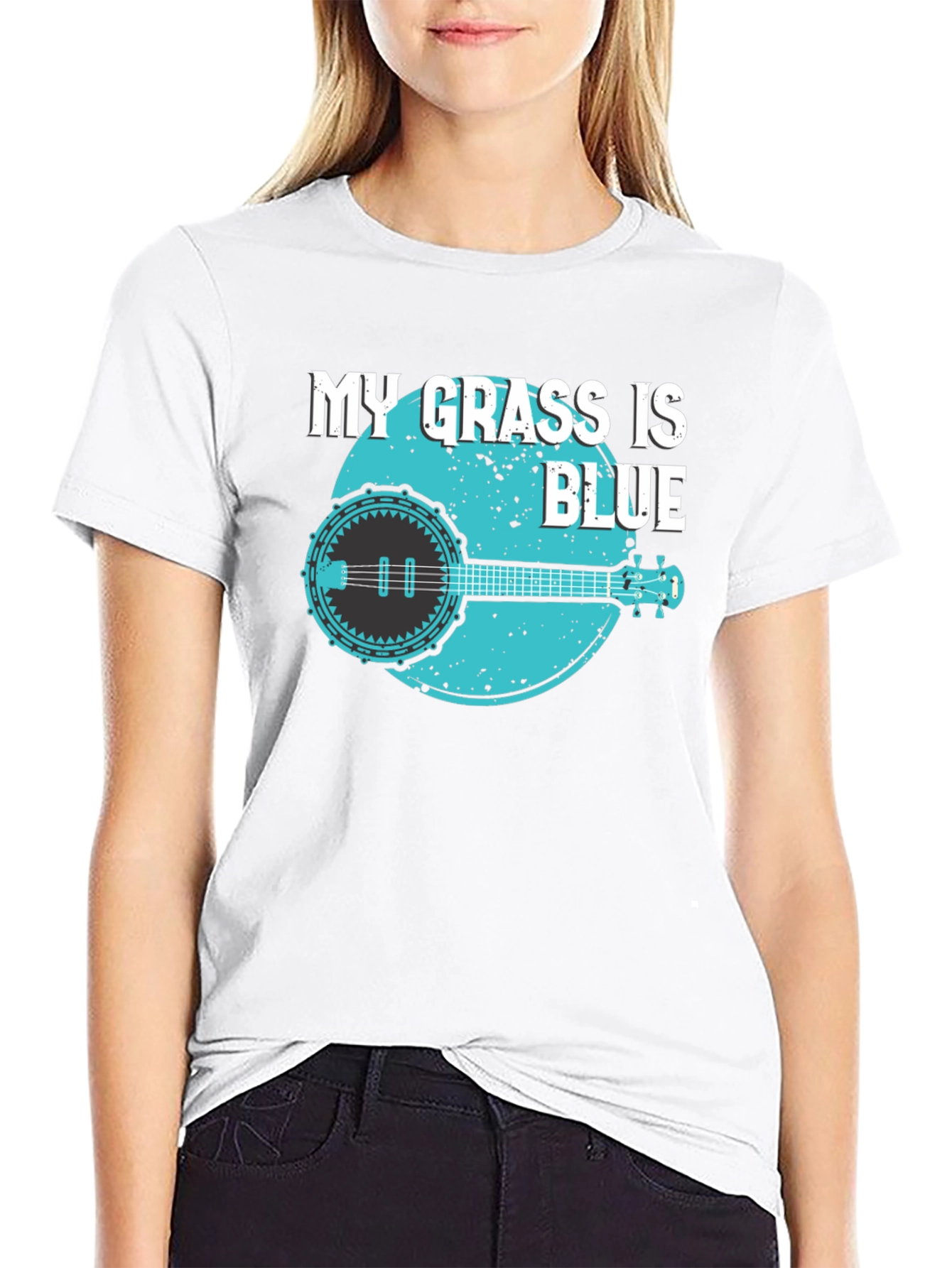 My Grass is Blue Banjo Tee