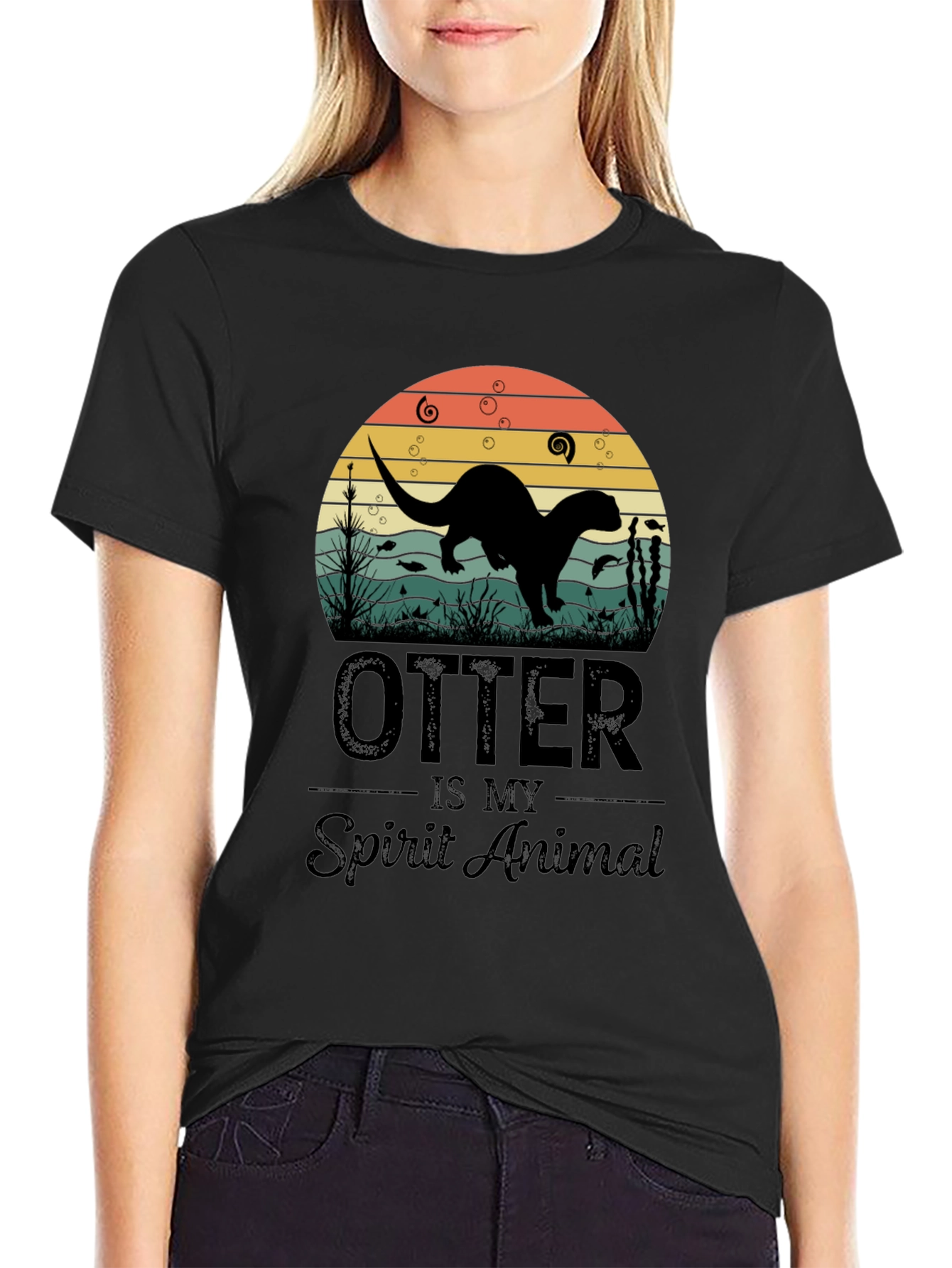 Otter Spirit Animal Graphic Tee