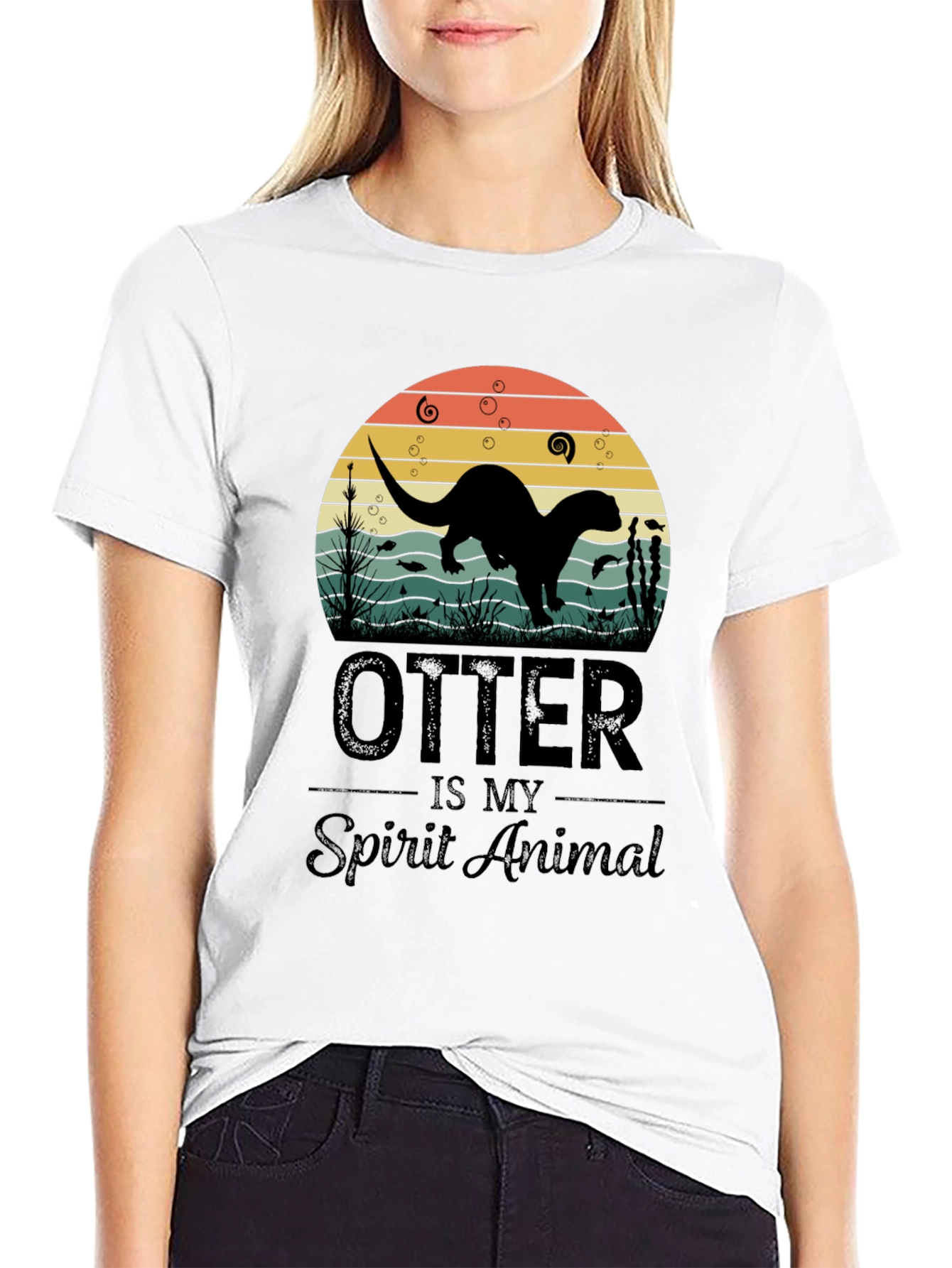 Otter Spirit Animal Graphic Tee
