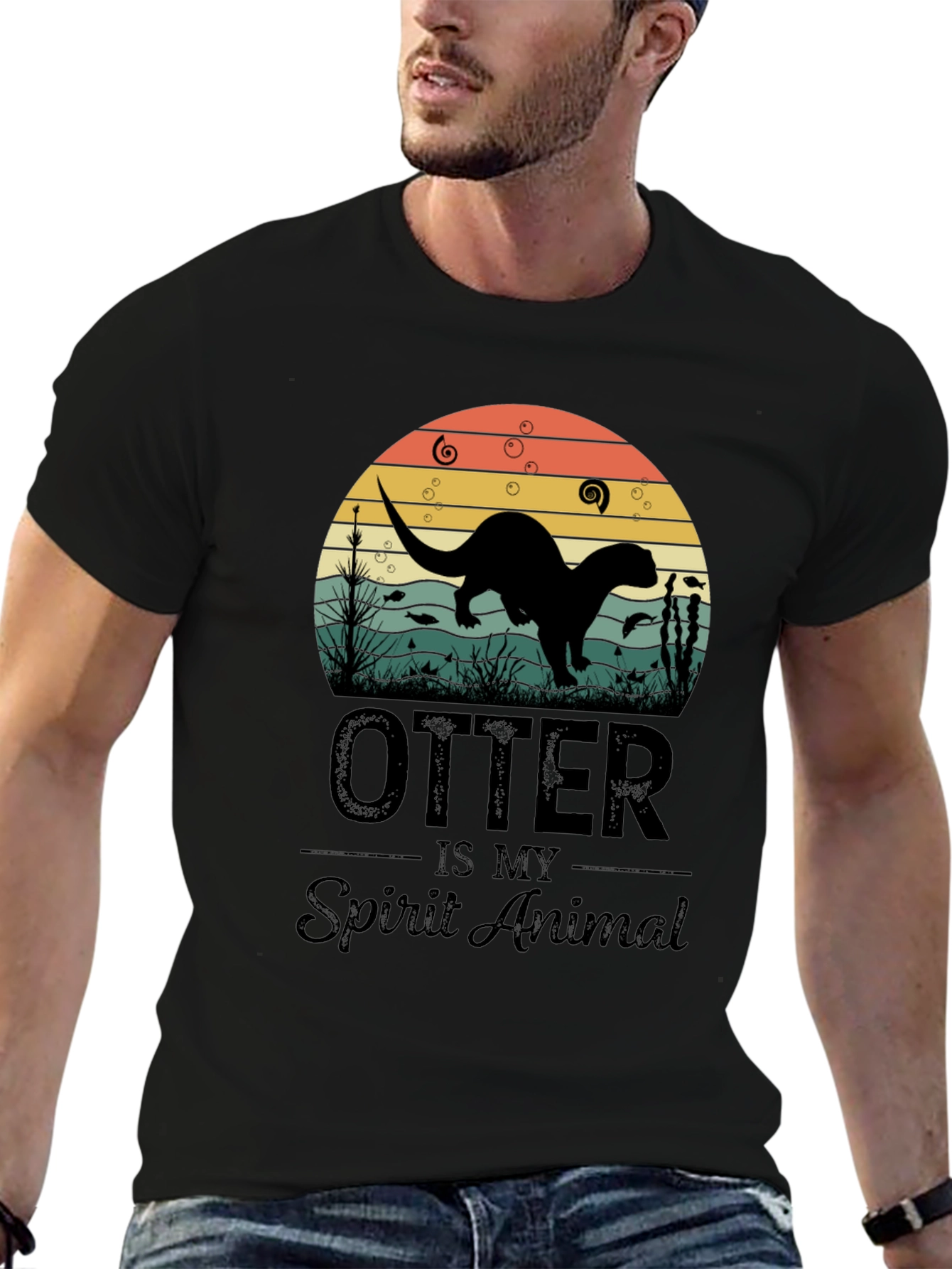 Otter Spirit Animal Graphic Tee