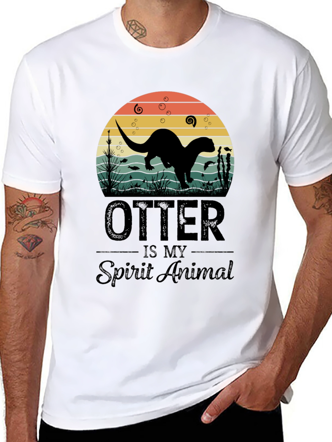 Otter Spirit Animal Graphic Tee