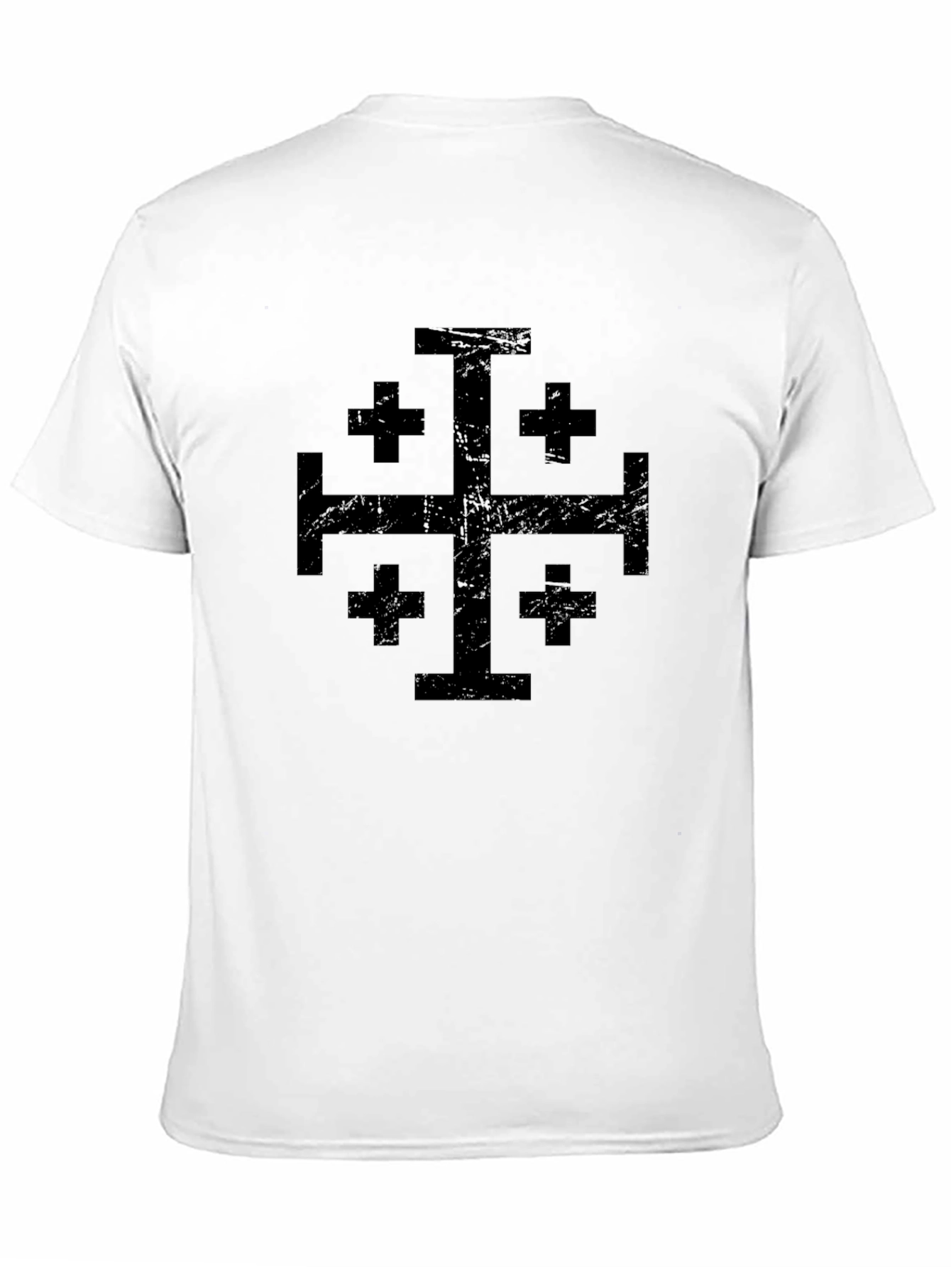 Jerusalem Cross Graphic Black T-Shirt