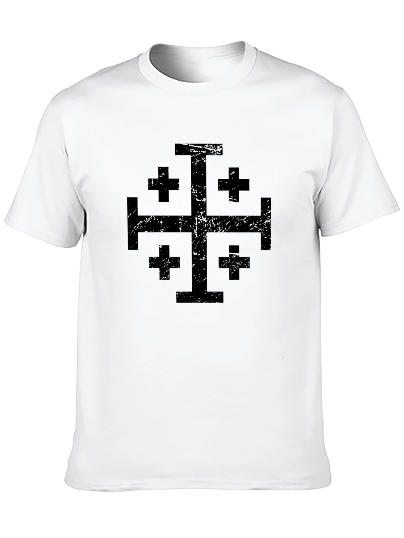 Jerusalem Cross Graphic Black T-Shirt
