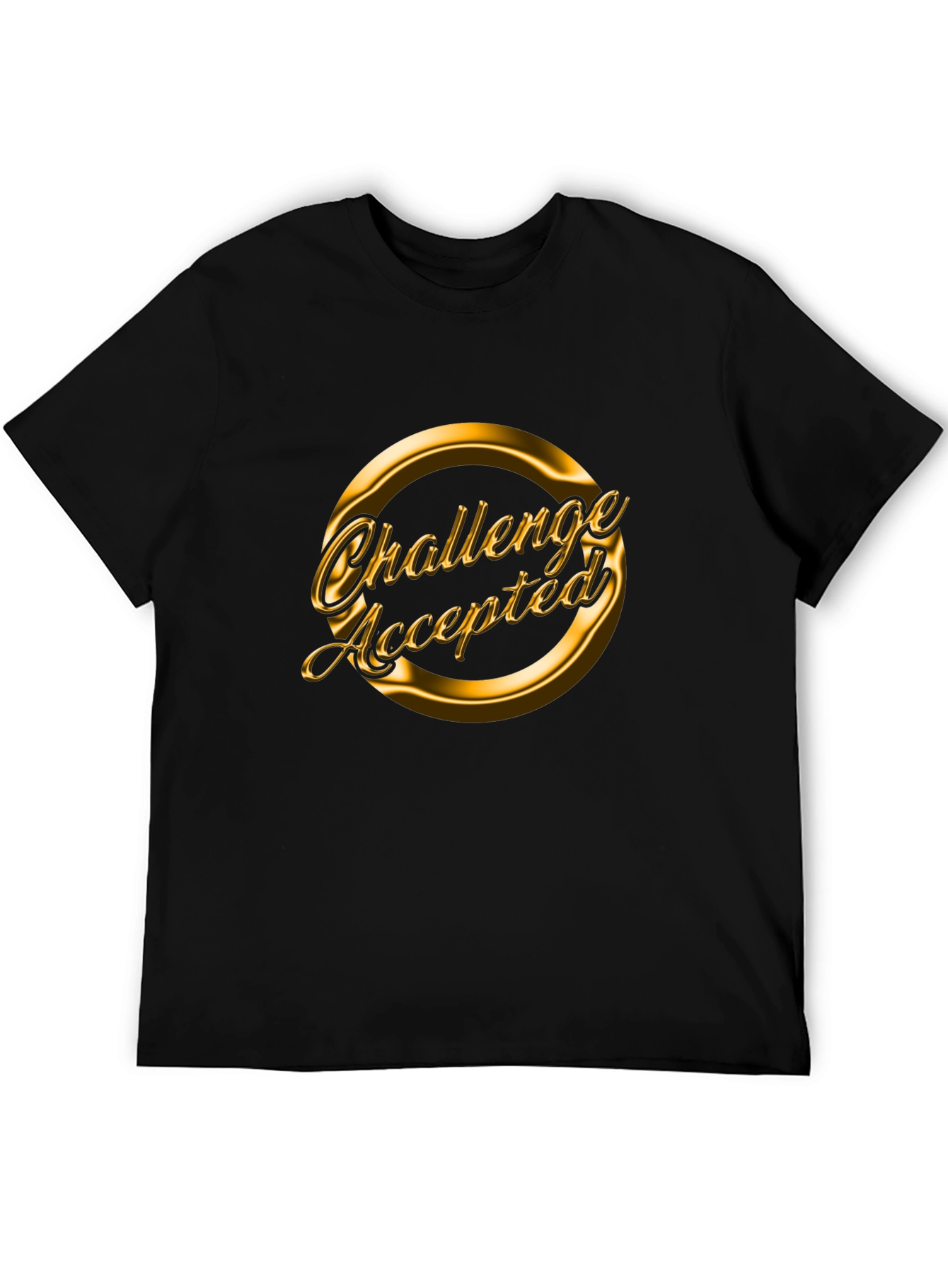 Challenge Accepted Black Graphic Tee