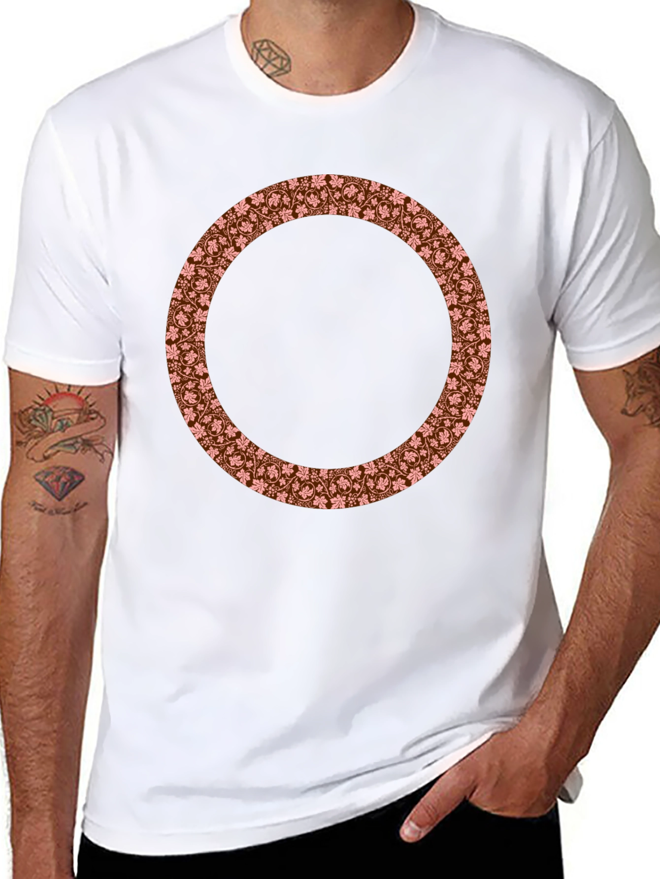 Floral Circle Graphic Tee - Modern Menswear