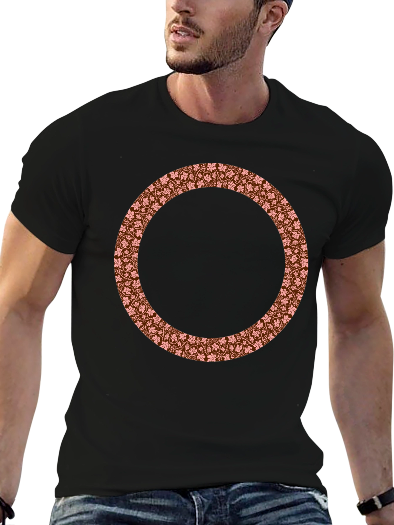 Floral Circle Graphic Tee - Modern Menswear