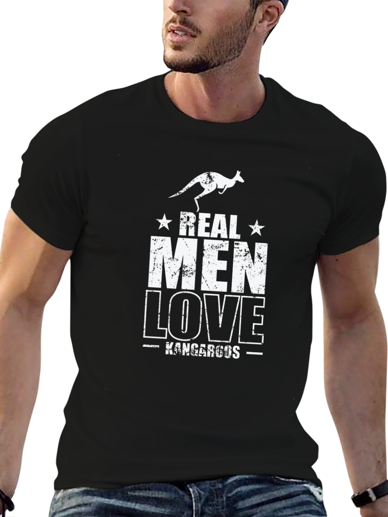 Real Men Love Kangaroos Graphic Tee
