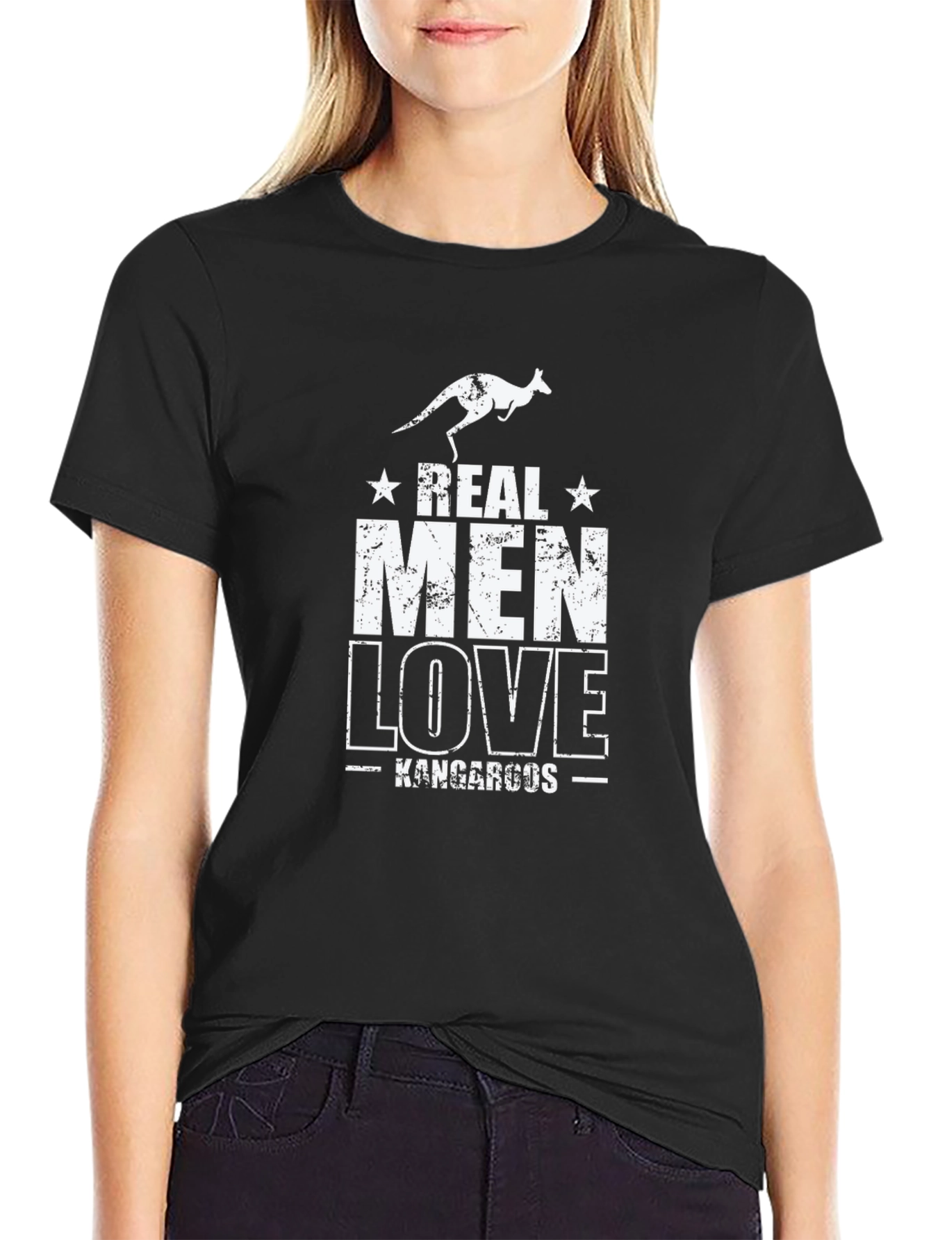 Real Men Love Kangaroos Graphic Tee
