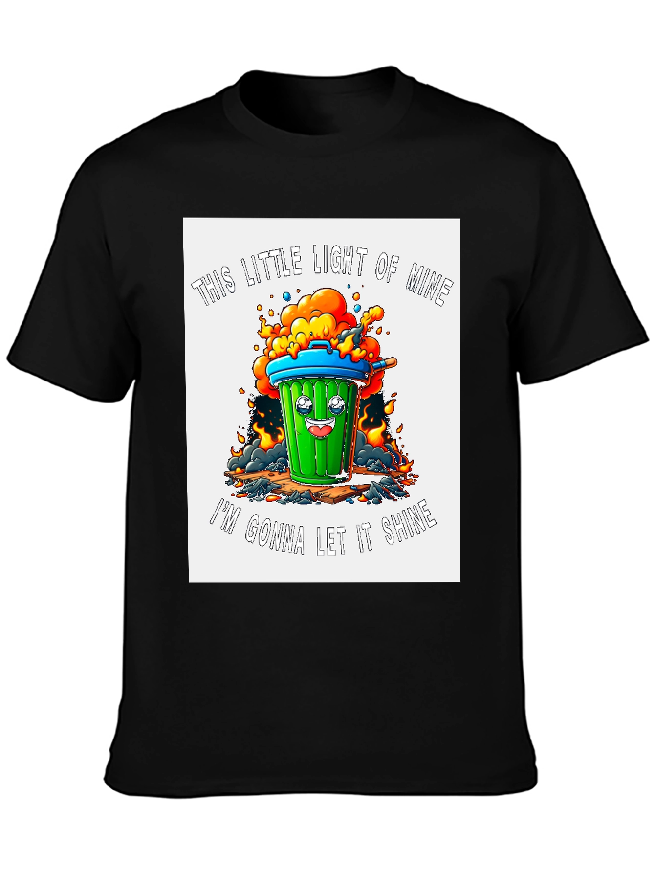 Trash Can Let It Shine Graphic Tee