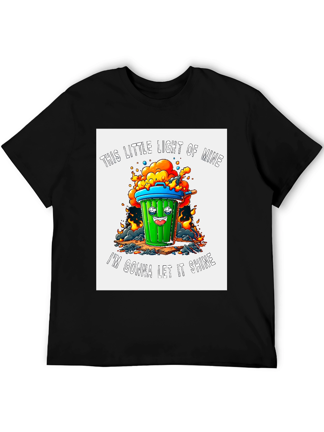 Trash Can Let It Shine Graphic Tee