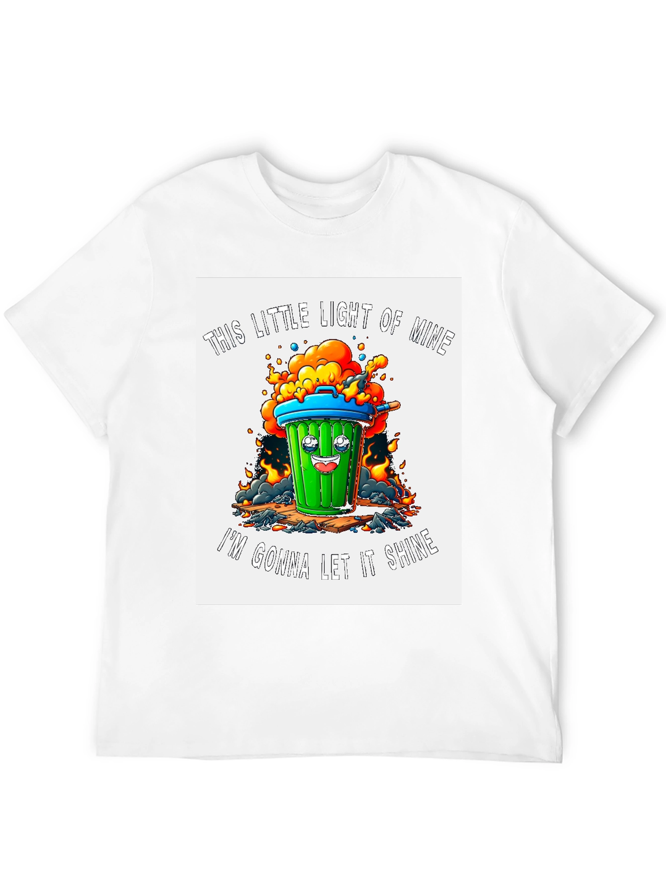 Trash Can Let It Shine Graphic Tee