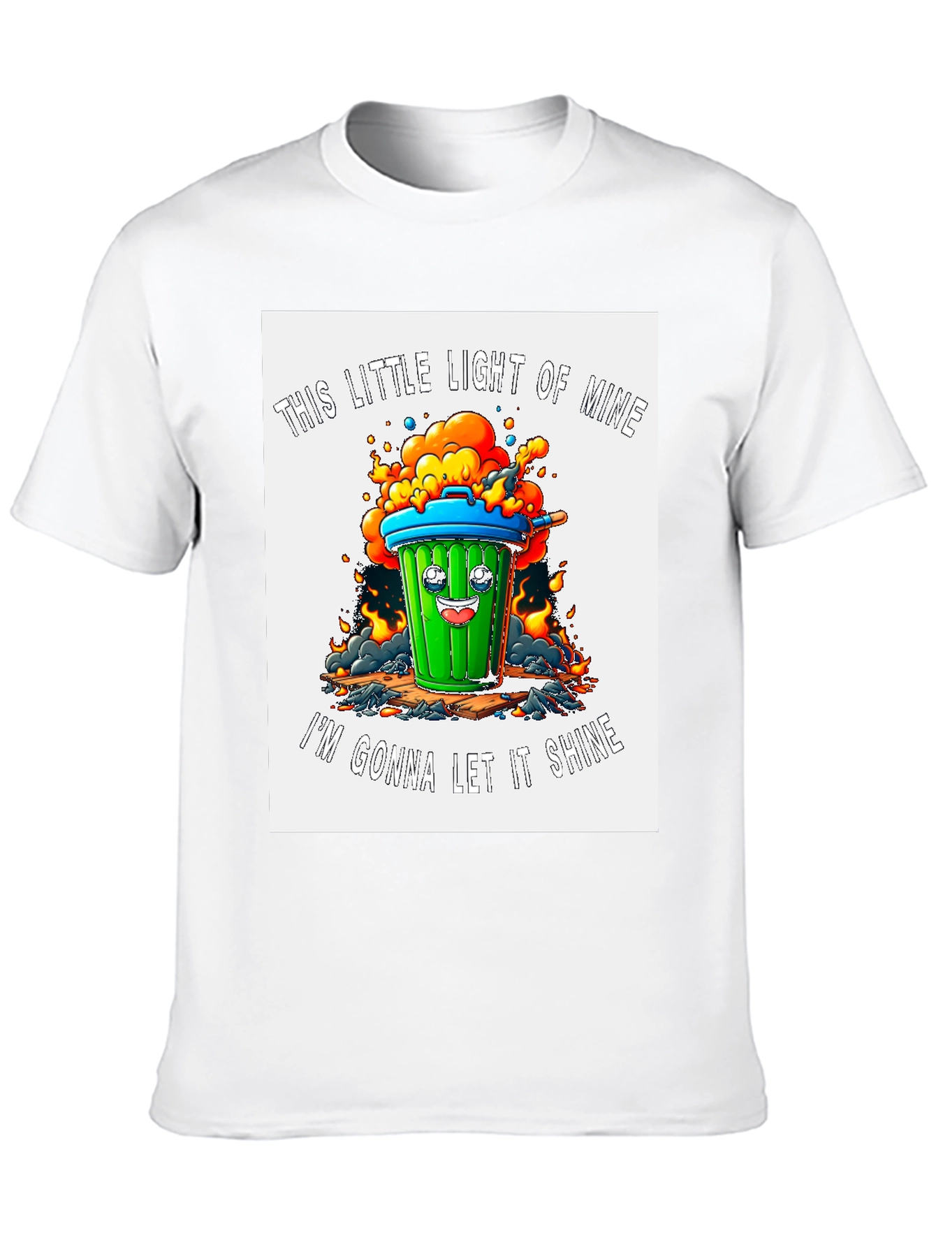 Trash Can Let It Shine Graphic Tee