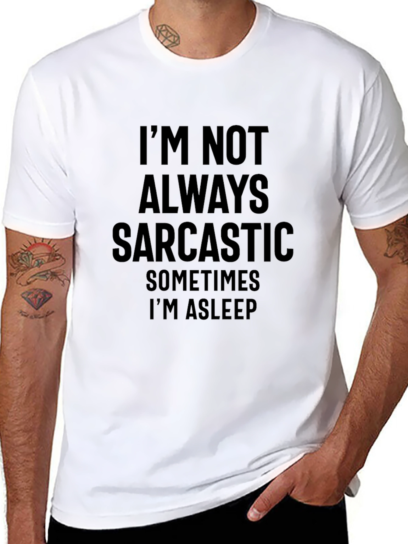 Sarcastic Asleep Graphic Tee