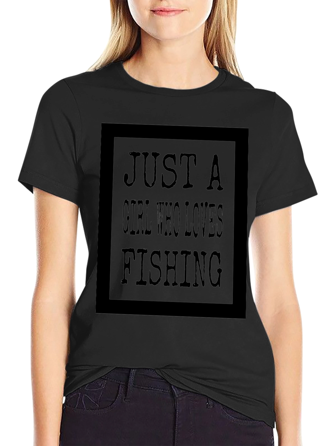 Just A Girl Who Loves Fishing Graphic Tee
