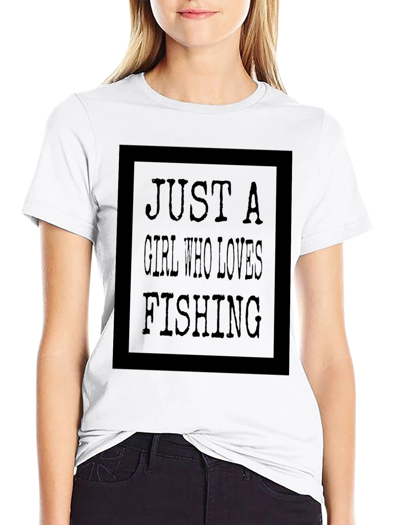 Just A Girl Who Loves Fishing Graphic Tee