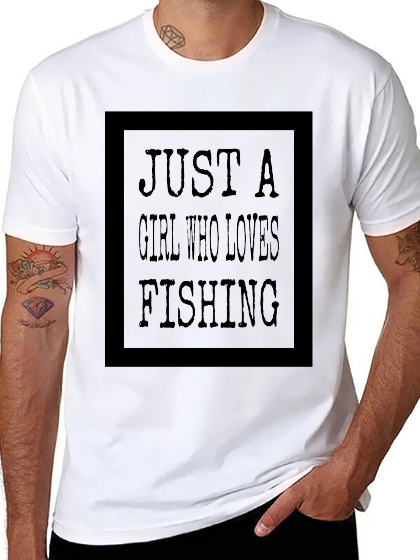 Just A Girl Who Loves Fishing Graphic Tee