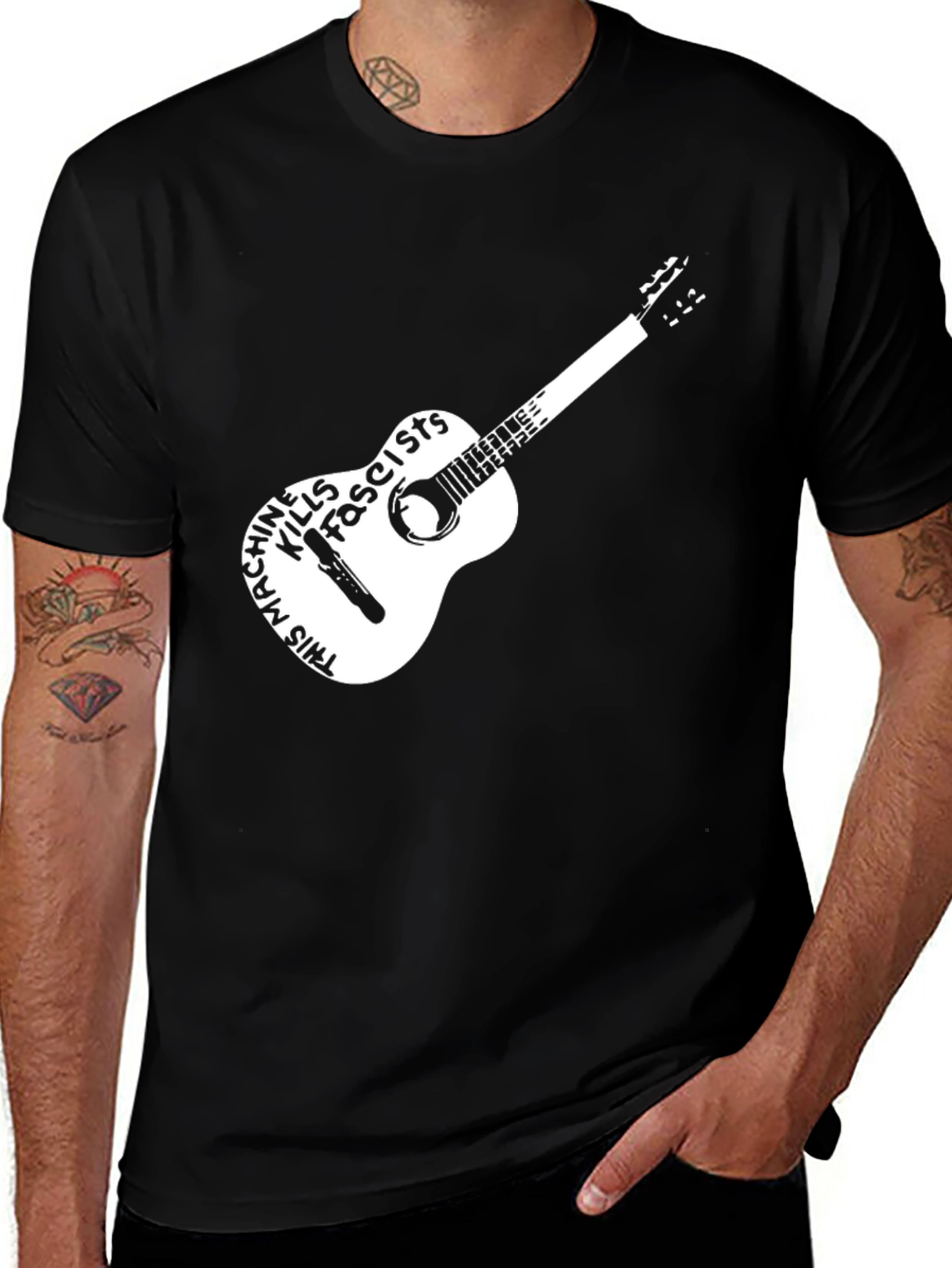 This Machine Kills Fascists Guitar Graphic Tee