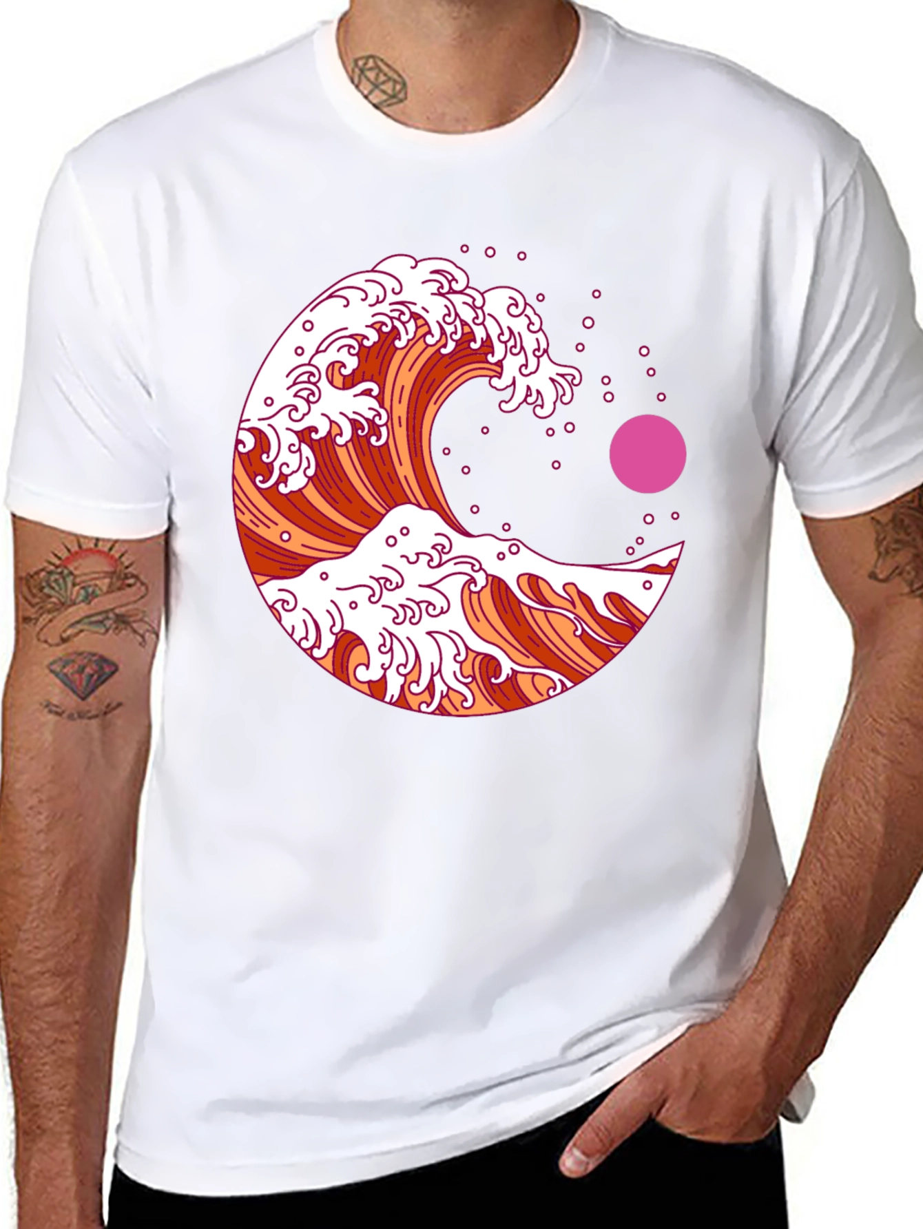 Great Wave Graphic Tee - Black