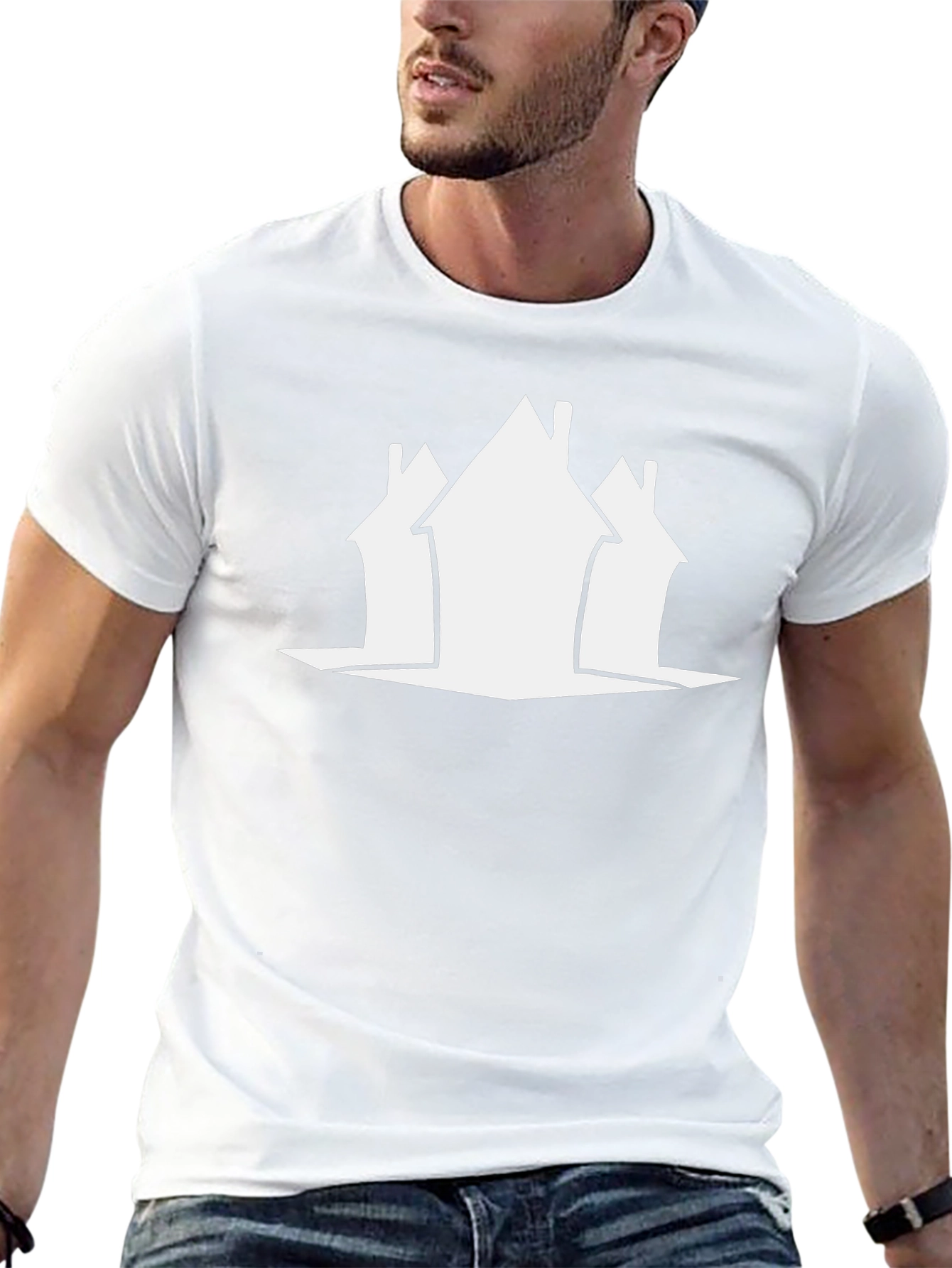 Abstract Houses Graphic Tee - Modern Streetwear
