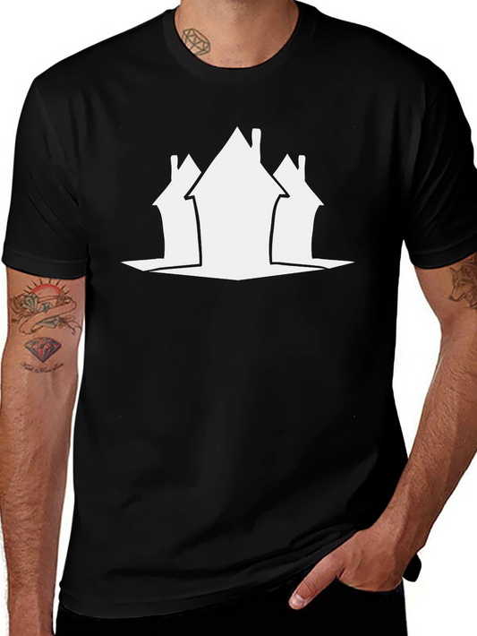 Abstract Houses Graphic Tee - Modern Streetwear